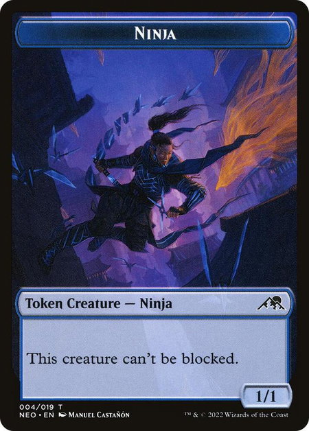 Ninja Token - Kamigawa: Neon Dynasty Magic: The Gathering trading card