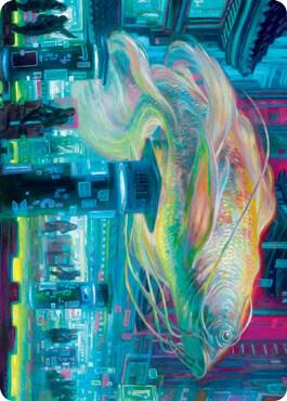Skyswimmer Koi Art Card trading card from Art Series: Kamigawa: Neon Dynasty Skyswimmer Koi Art Card - Art Series: Kamigawa: Neon Dynasty Magic: The Gathering trading card