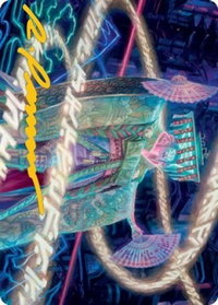 Satsuki, the Living Lore Art Card (Gold-Stamped Signature) - Art Series: Kamigawa: Neon Dynasty (ASNEO) #5 - Special Magic: The Gathering Trading Card