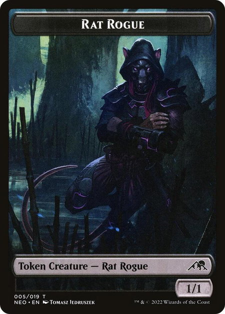Rat Rogue Token - Kamigawa: Neon Dynasty Magic: The Gathering trading card