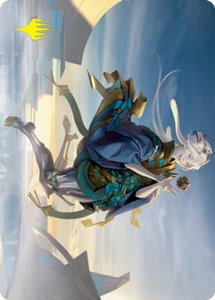 Moonfolk Puzzlemaker Art Card (Gold-Stamped Signature) - Art Series: Kamigawa: Neon Dynasty (ASNEO) #6 - Special Magic: The Gathering Trading Card