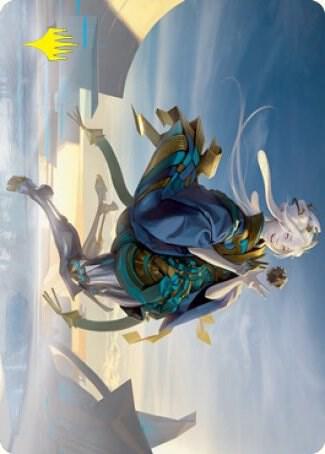 Moonfolk Puzzlemaker Art Card (Gold-Stamped Signature) - Art Series: Kamigawa: Neon Dynasty Magic: The Gathering trading card