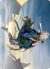 Moonfolk Puzzlemaker Art Card - Art Series: Kamigawa: Neon Dynasty (ASNEO) #6 - Special Magic: The Gathering Trading Card