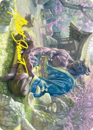 Kosei, Penitent Warlord Art Card (Gold-Stamped Signature) - Art Series: Kamigawa: Neon Dynasty Magic: The Gathering trading card