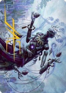 Myojin of Grim Betrayal Art Card (Gold-Stamped Signature) - Art Series: Kamigawa: Neon Dynasty (ASNEO) #9 - Special Magic: The Gathering Trading Card