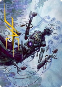 Myojin of Grim Betrayal Art Card (Gold-Stamped Signature) - Art Series: Kamigawa: Neon Dynasty (ASNEO) #9 - Special Magic: The Gathering Trading Card