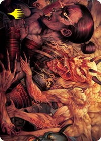 Gift of Wrath Art Card (Gold-Stamped Signature) - Art Series: Kamigawa: Neon Dynasty (ASNEO) #11 - Special Magic: The Gathering Trading Card