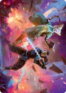 Explosive Entry Art Card - Art Series: Kamigawa: Neon Dynasty (ASNEO) #13 - Special Magic: The Gathering Trading Card