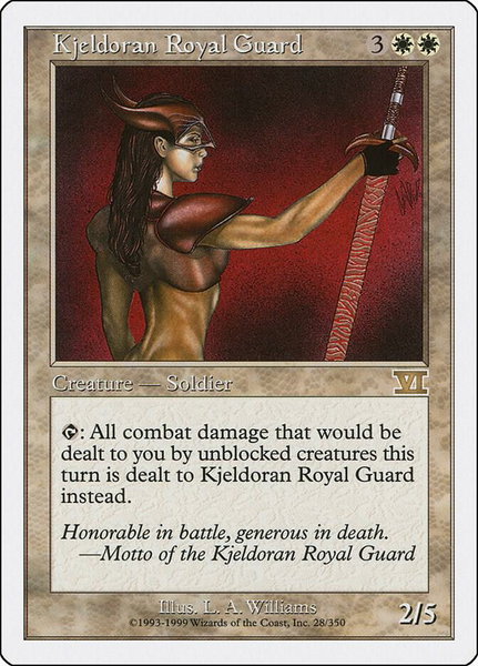 Kjeldoran Royal Guard - Classic Sixth Edition Magic: The Gathering trading card