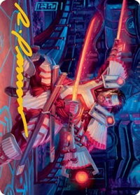 Isshin, Two Heavens as One Art Card (14/81) (Gold-Stamped Signature) - Art Series: Kamigawa: Neon Dynasty (ASNEO) #14 - Special Magic: The Gathering Trading Card