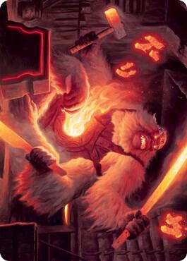 Kami of Industry Art Card trading card from Art Series: Kamigawa: Neon Dynasty Kami of Industry Art Card - Art Series: Kamigawa: Neon Dynasty Magic: The Gathering trading card