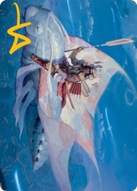 Sky-Blessed Samurai Art Card (Gold-Stamped Signature) - Art Series: Kamigawa: Neon Dynasty (ASNEO) #19 - Special Magic: The Gathering Trading Card