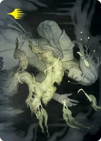 Careful Cultivation Art Card (Gold-Stamped Signature) - Art Series: Kamigawa: Neon Dynasty (ASNEO) #21 - Special Magic: The Gathering Trading Card