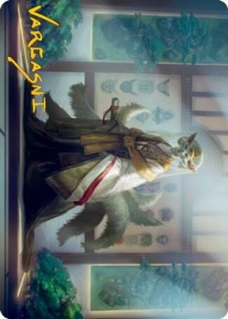 Light-Paws, Emperor's Voice Art Card (Gold-Stamped Signature) - Art Series: Kamigawa: Neon Dynasty Magic: The Gathering trading card