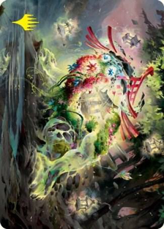 Go-Shintai of Life's Origin Art Card (Gold-Stamped Signature) trading card from Art Series: Kamigawa: Neon Dynasty Go-Shintai of Life's Origin Art Card (Gold-Stamped Signature) - Art Series: Kamigawa: Neon Dynasty Magic: The Gathering trading card