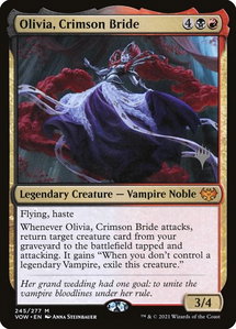 Olivia, Crimson Bride - Promo Pack: Kamigawa: Neon Dynasty (PPNEO) #245p - Mythic Rare Magic: The Gathering Trading Card