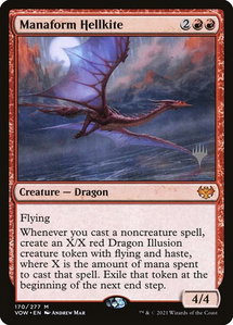 Manaform Hellkite - Promo Pack: Kamigawa: Neon Dynasty (PPNEO) #170p - Mythic Rare Magic: The Gathering Trading Card