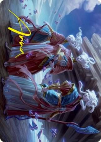 Guardians of Oboro Art Card (Gold-Stamped Signature) - Art Series: Kamigawa: Neon Dynasty Magic: The Gathering trading card