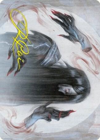 Clawing Torment Art Card (Gold-Stamped Signature) - Art Series: Kamigawa: Neon Dynasty Magic: The Gathering trading card