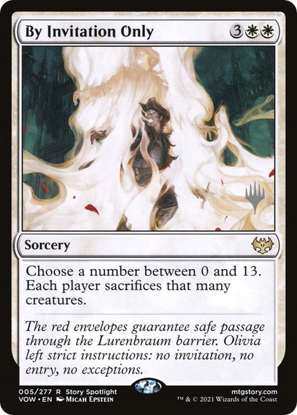By Invitation Only trading card from Promo Pack: Kamigawa: Neon Dynasty By Invitation Only - Promo Pack: Kamigawa: Neon Dynasty Magic: The Gathering trading card
