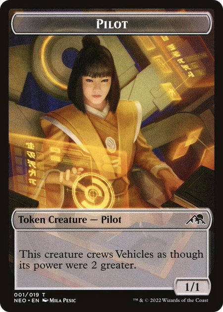 Pilot Token - Kamigawa: Neon Dynasty Magic: The Gathering trading card