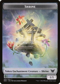 Shrine Token - Commander: Kamigawa: Neon Dynasty (NEC) #1 - Token Magic: The Gathering Trading Card