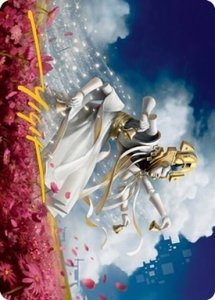 Myojin of Blooming Dawn Art Card (Gold-Stamped Signature) - Art Series: Kamigawa: Neon Dynasty (ASNEO) #33 - Special Magic: The Gathering Trading Card