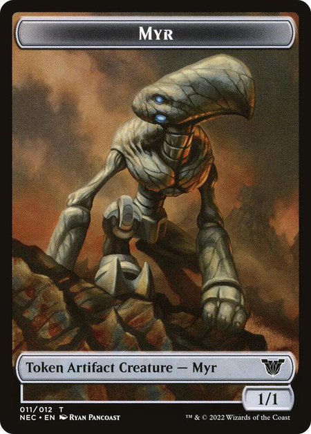 Myr // Pilot Double-Sided Token - Commander: Kamigawa: Neon Dynasty Magic: The Gathering trading card