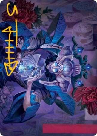 Tameshi, Reality Architect Art Card (36/81) (Gold-Stamped Signature) - Art Series: Kamigawa: Neon Dynasty Magic: The Gathering trading card