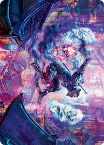 Thousand-Faced Shadow Art Card - Art Series: Kamigawa: Neon Dynasty (ASNEO) #37 - Special Magic: The Gathering Trading Card