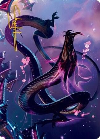 Junji, the Midnight Sky Art Card (38/81) (Gold-Stamped Signature) - Art Series: Kamigawa: Neon Dynasty Magic: The Gathering trading card