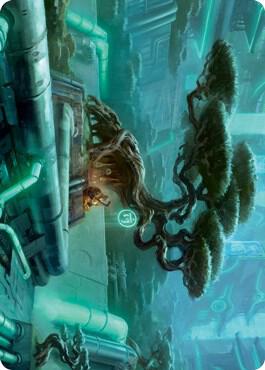 Forest (292) Art Card - Art Series: Kamigawa: Neon Dynasty Magic: The Gathering trading card