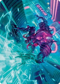 Surgehacker Mech Art Card - Art Series: Kamigawa: Neon Dynasty (ASNEO) #45 - Special Magic: The Gathering Trading Card