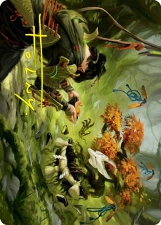 Commune with Spirits Art Card (Gold-Stamped Signature) - Art Series: Kamigawa: Neon Dynasty Magic: The Gathering trading card