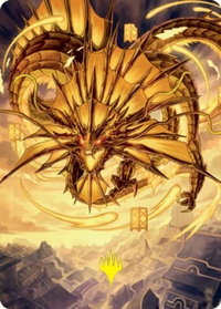 Ao, the Dawn Sky Art Card (46/81) (Gold-Stamped Signature) - Art Series: Kamigawa: Neon Dynasty (ASNEO) #46 - Special Magic: The Gathering Trading Card