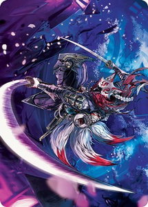 Blade-Blizzard Kitsune Art Card - Art Series: Kamigawa: Neon Dynasty (ASNEO) #47 - Special Magic: The Gathering Trading Card