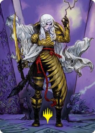 The Wandering Emperor Art Card (49/81) (Gold-Stamped Signature) - Art Series: Kamigawa: Neon Dynasty Magic: The Gathering trading card