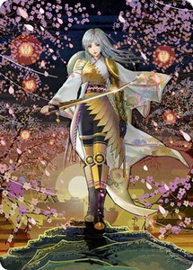 The Wandering Emperor Art Card (50/81) - Art Series: Kamigawa: Neon Dynasty (ASNEO) #50 - Special Magic: The Gathering Trading Card