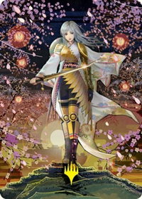 The Wandering Emperor Art Card (50/81) (Gold-Stamped Signature) - Art Series: Kamigawa: Neon Dynasty (ASNEO) #50 - Special Magic: The Gathering Trading Card