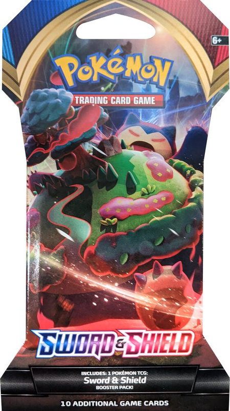Sword and Shield Base Set Sleeved Booster Pack trading card from SWSH01: Sword & Shield Base Set Sword and Shield Base Set Sleeved Booster Pack - SWSH01: Sword & Shield Base Set Pokémon trading card