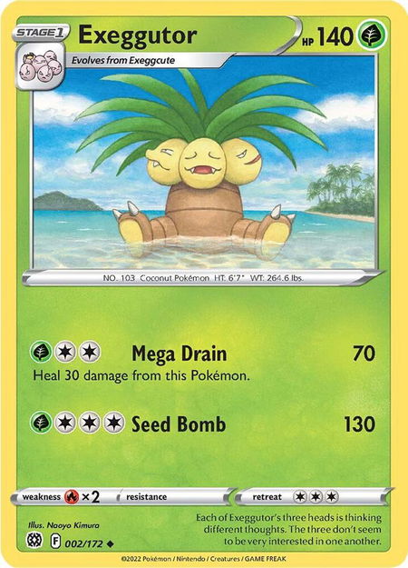Exeggutor - SWSH09: Brilliant Stars Pokémon trading card