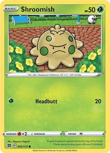 Shroomish - SWSH09: Brilliant Stars (SWSH09) #003/172 - Common Pokémon Trading Card