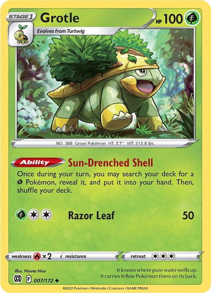 Grotle - SWSH09: Brilliant Stars Pokémon trading card
