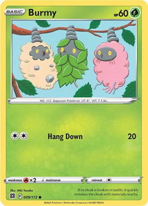 Burmy - SWSH09: Brilliant Stars (SWSH09) #009/172 - Common Pokémon Trading Card