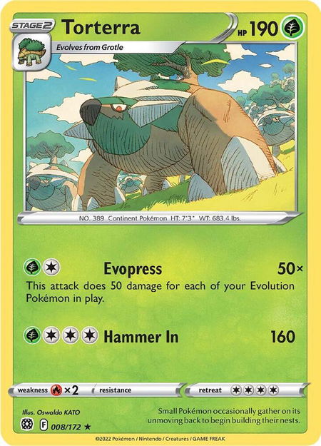 Torterra - SWSH09: Brilliant Stars Pokémon trading card
