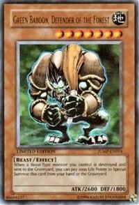 Green Baboon, Defender of the Forest - Shonen Jump Magazine Promos (SJMP) #JUMP-EN014 - Ultra Rare YuGiOh Trading Card