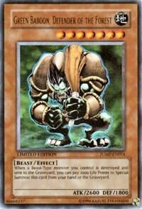 Green Baboon, Defender of the Forest - Shonen Jump Magazine Promos YuGiOh trading card