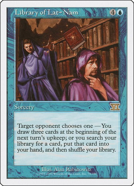 Library of Lat-Nam - Classic Sixth Edition Magic: The Gathering trading card