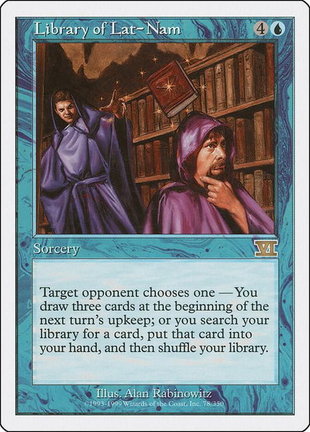 Library of Lat-Nam - Classic Sixth Edition Magic: The Gathering trading card