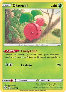 Cherubi - SWSH09: Brilliant Stars (SWSH09) #012/172 - Common Pokémon Trading Card